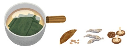 Dashi stock with kombu and katsuobushi, Japanese cooking base