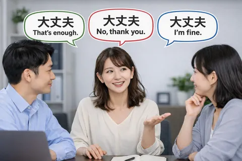 Meaning of daijoubu in Japanese conversation and business context