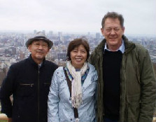 Sebastian US takes in Sapporo skyline with Itaya family