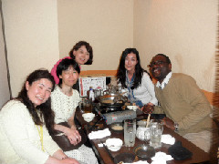 Teachers and Kamioka san and Moses meet in Tokyo 2014