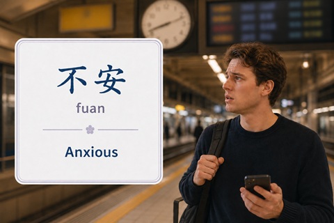Japanese words for worried anxious and nervous feelings including shinpai fuan and kinchou