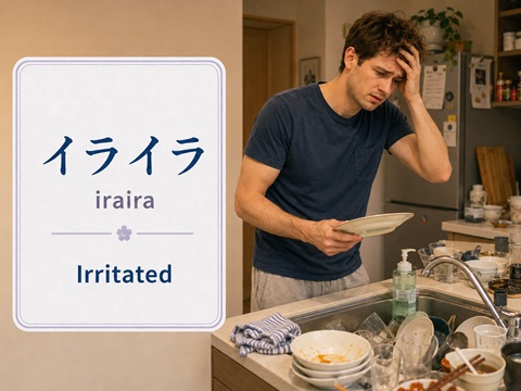 Japanese words for anger and frustration including iraira suru