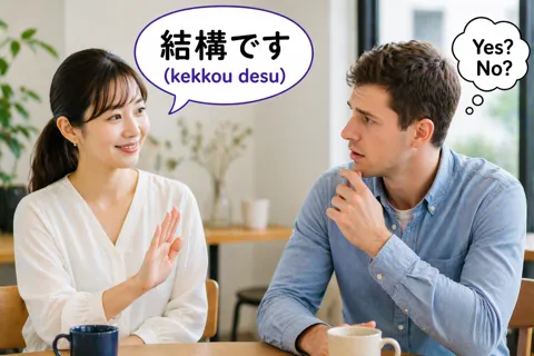 What kekkou desu means in Japanese and how it works as a polite but clear no