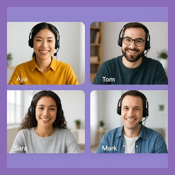 Online Japanese lessons with native teacher and student